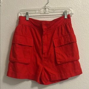 Linen Joie Scarlet High Waist Shorts